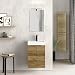 Baikal 280034090, Mueble de baño pequeño con Lavabo cerámico y Espejo con...