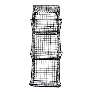 Treasure Gurus Wire Wall 3 Storage Bin Fruit/Vegetable Basket Primitive Rustic Farmhouse Decor Treasure Gurus Wire Wall 3 Storage Bin FruitVegetable Basket Primitive Rustic Farmhouse Decor