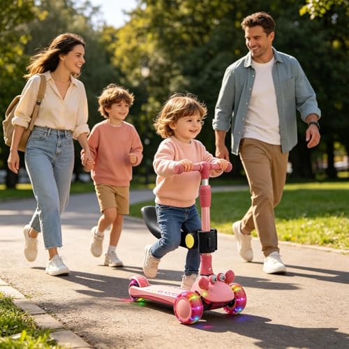 Asiento de patinete ajustable y plegable con soporte de equilibrio 6