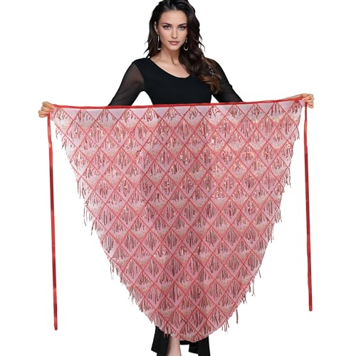 Foulard pour danse du ventre rouge idéal pour vos spectacles folkloriques et soirées