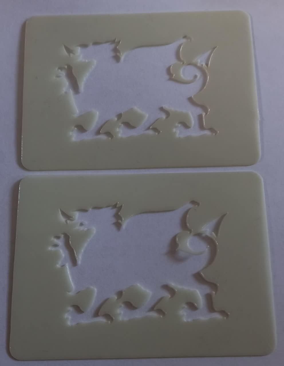 2 x Welsh Dragon face painting stencils reusable many times Wales Euros 2016 football rugby football sport Euros 2016 cricket