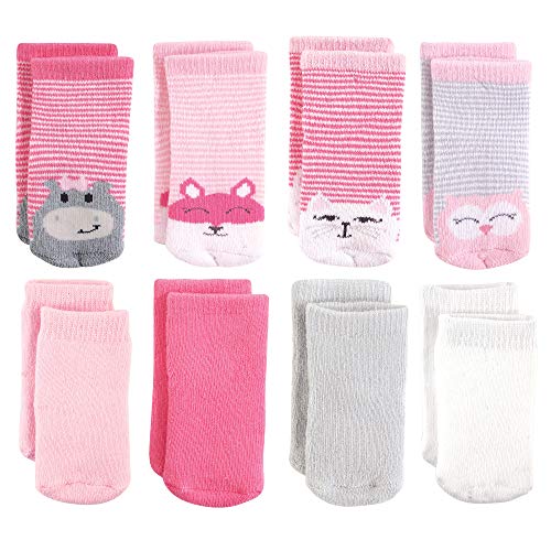 Luvable Friends Unisex Baby Fun Essential Socks, Hippo Cat, 6-12 Months