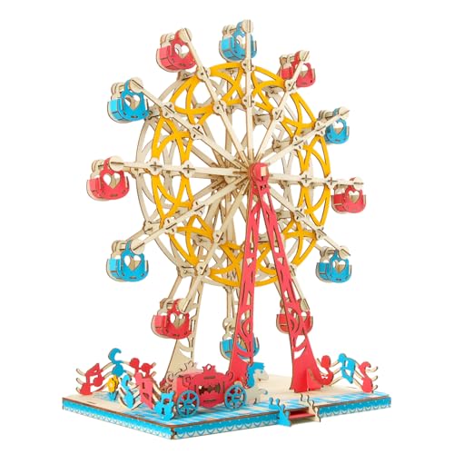 Darryy Rompecabezas de Madera 3D, Rompecabezas 3D Noria de Bricolaje, Kit de Manualidades de Madera, Juegos de Rompecabezas para niños y Adultos, Gran Regalo para Navidad, Año Nuevo y Cumpleaños