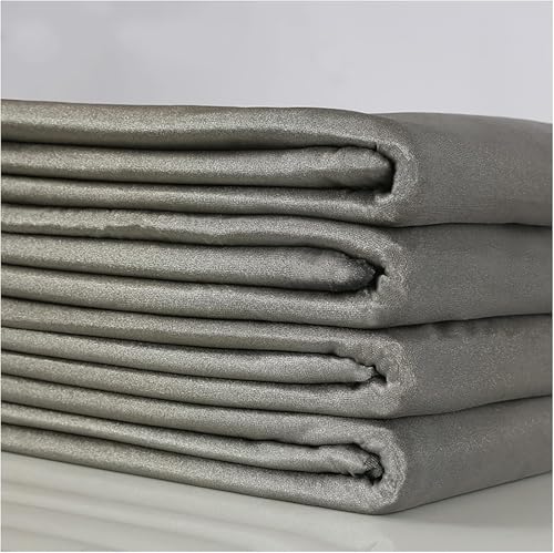 CukUJH Faraday Fabric Elastic Pure Silver Fibre Conductive Material EMF Radiation Shielding Mesh for Cellular Signals, WiFi, Bluetooth, GPS Faraday Cage, RFID, EMF