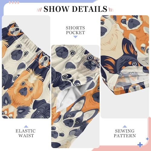 ALAZA Seamless Pattern with Dog Pajamas Bottoms with Pockets Comfy Pjs Sleepwear Elastic Waistband Pajamas Pants Lounge Pants4