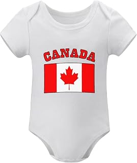 Canada Mapple Leaf Unisex Baby Short Sleeve Onesies Bodysuits