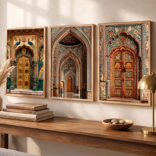 Image of kotart Indian Art Traditional Paintings for Living Room | Framed Wall Painting for Home Room Bedroom Office Wall Decor | Wall Poster With frames Set of 3 (10X13 inch)