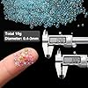CoCud Iridescent Glass Tiny Bubble Beads, 0.4-3mm 10g No Hole Micro Mini Round Lake Blue Water Droplets Beads - Applications: for Resin Filler, Nail Art, Dollhouse Bath Tub #1