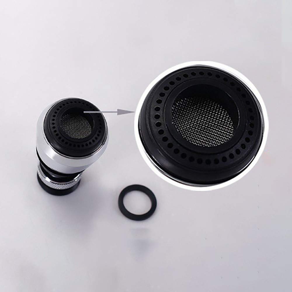 Accesorio de filtro aireador de grifo, burbujeador giratorio de 360° para ahorro de agua para cocina y baño, cabezal de boquilla de pulverización móvil
