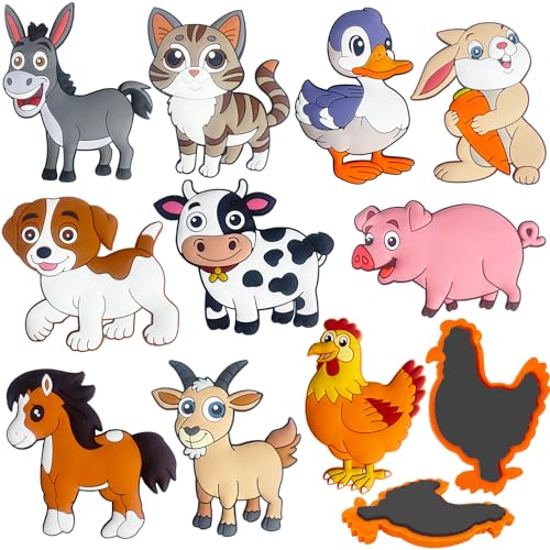 DUUMI Fridge Magnets for Toddlers 1-3, Farm Animals Refrigerator Magnets for Kids, Large Size & Full