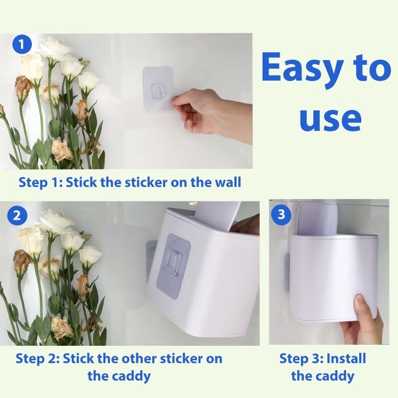 Image of 2 Pack Wall Mounted Holder Fit for Clorox Toilet Wand, Compatible with Clorox Toilet Wand Holder only, Automatic Open and Closing Lid Design, White