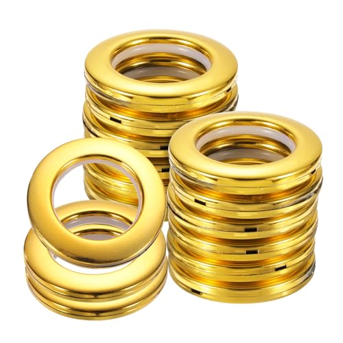 Ojales de cortina de 42 mm uxcell con anillos de bajo ruido para barras de baño y ventanas 2