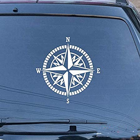 LYOMAN® Car Stickers Exterior Compass Off Road I Pad Tablet MacBook pro Laptop Decal Sticker Car Vinyl fit for Color White (14.5cm) (B07T8FRFN4) Amazon Price History, Amazon Price Tracker