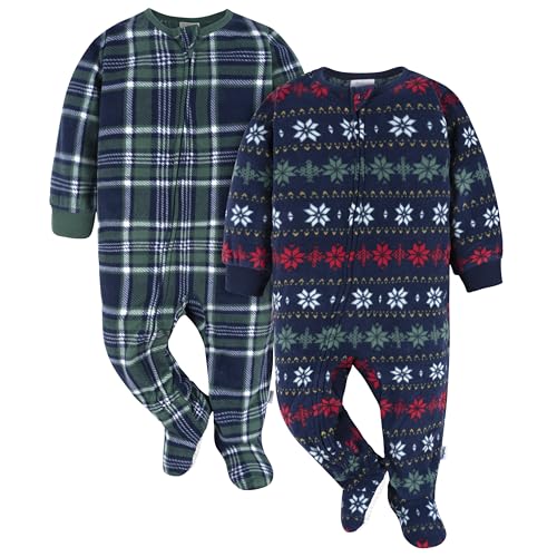 Image of Gerber Baby Boys’ 2-Pack Sleep ‘N Play Pajamas