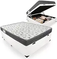 Cama Box Com Baú Casal + Colchão De Espuma D33 - Ortobom - Iso 100 138cm