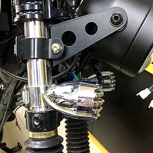 Image of ANKIA Universal 33mm-43mm Metal Motorcycle Modified Headlight Mount Brackets Clamp Fork Ear for Motorcycle Chopper Cafe Racer (Black)
