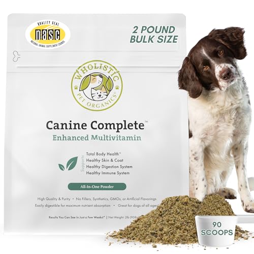 Wholistic Pet Organics Canine Complete - Dog Multivitamin Powder - 2 Lb - Daily Dog Vitamins And...