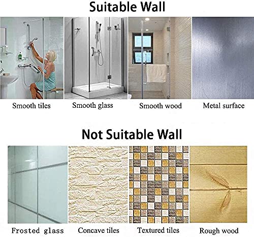 Yifei Shower Head Holder Suction Cup Handheld Showerhead Bracket Adjustable Height Shower Holder, Removable Handheld Wand Holder Wall Mounted Suction Bracket (Silver-1Pcs) #TOP5