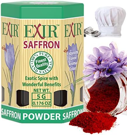 EXIR® Saffron Powder 5-Gram, Exquisite Aroma Color Flavor