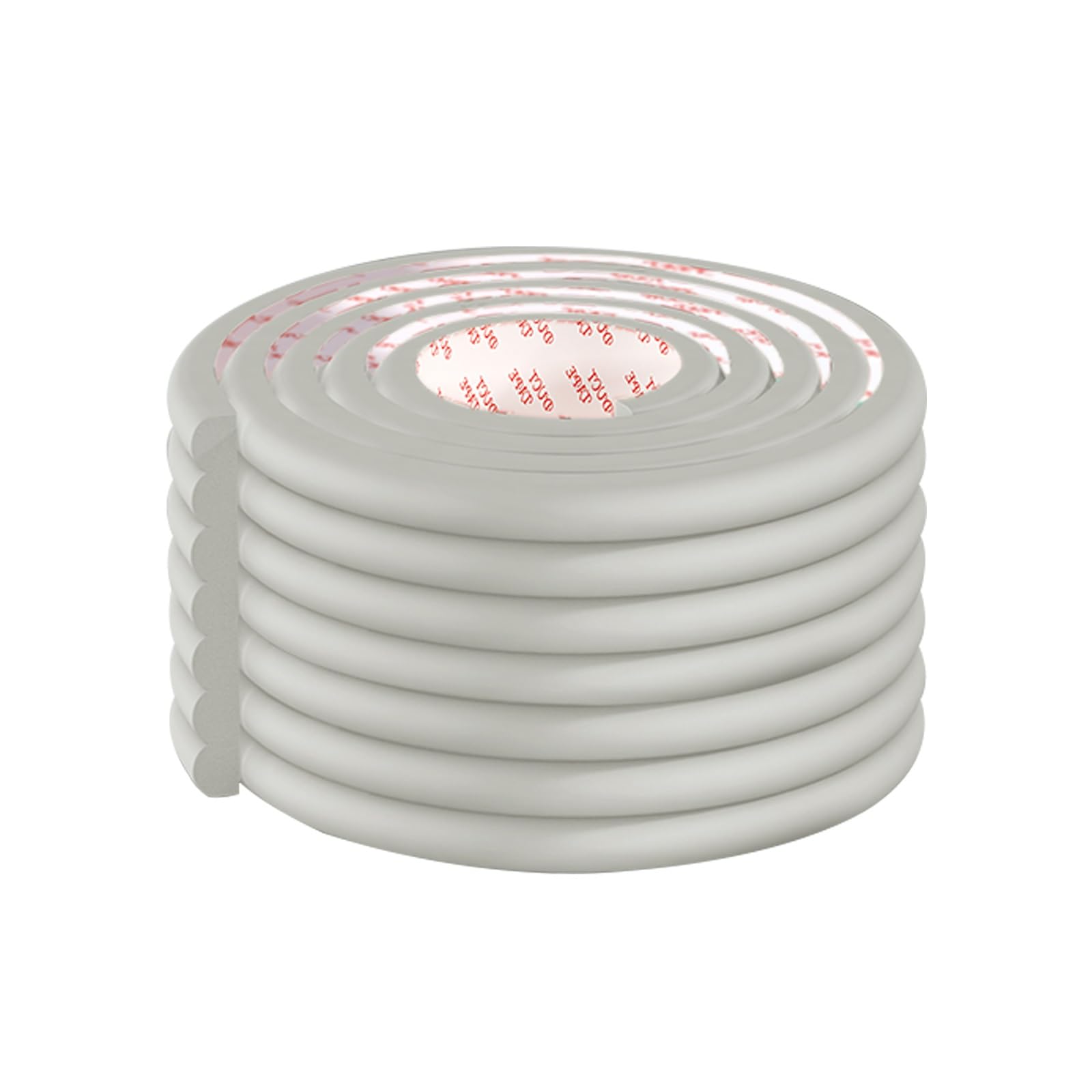 Protectores de bordes de pared de espuma para muebles, tira protectora de seguridad para niños, tira protectora de borde ancho de alta densidad, para esquinas y bordes afilados (gris, 10 m)