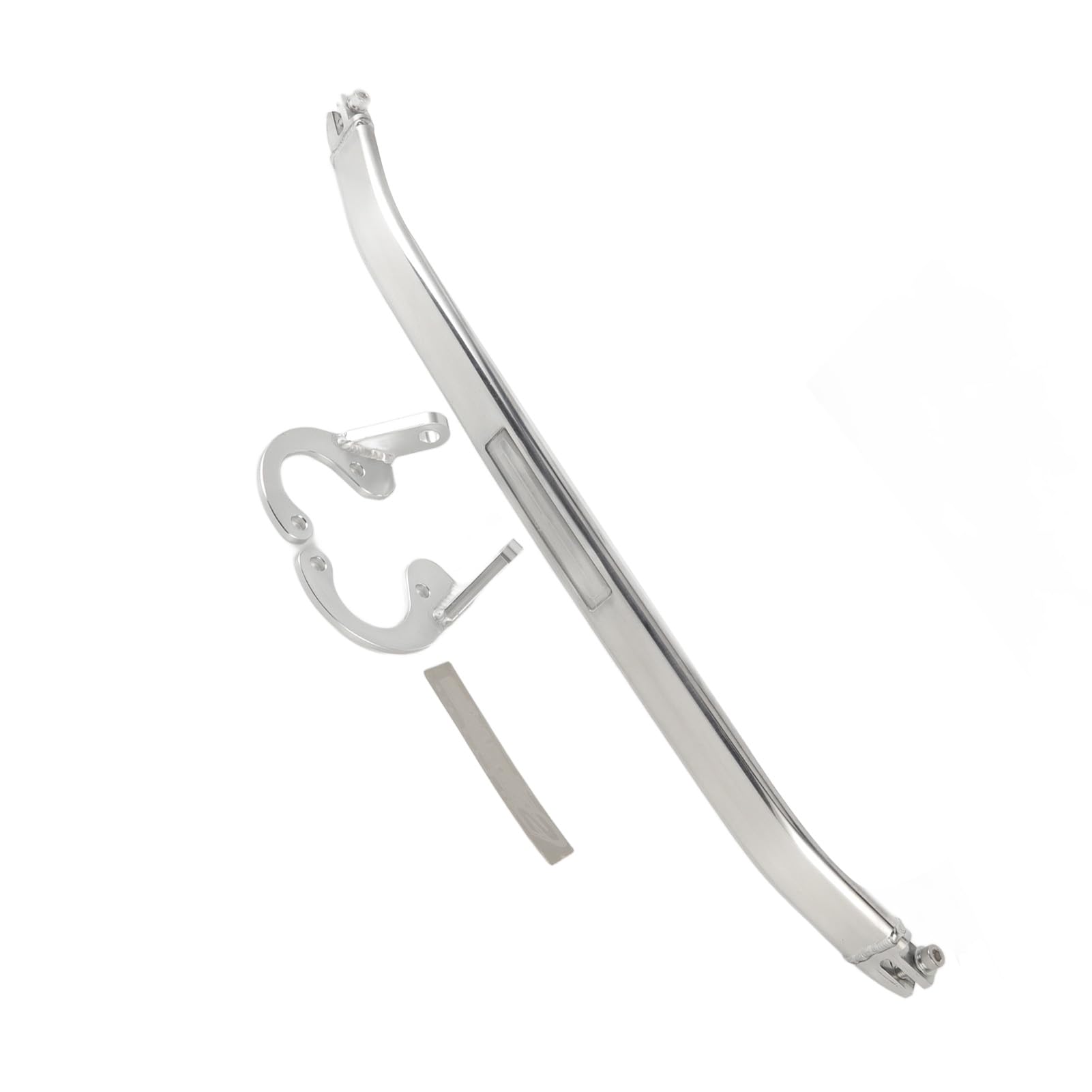 Barra Del Puntone Superiore Anteriore, Qiilu Strut Tower Brace Tie Bar Kit Posteriore Upper Strut Bar (Silver)