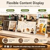 Pulpitowa tablica menu, wyświetlacz Full HD IPS, zaplanowane wyświetlanie, ekran reklamowy Android z CMS, dla herbaciarni/restauracji. 24in