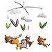 Mobile per culla con simpatici animali, mobile moderno per nursery, simpatico giocattolo per il letto