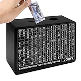 Cash Vault - de Ahorro de 10 K para huchas de Madera | de Almacenamiento de Ahorro, año Nuevo Chino, día de la Madre, Oficina, hogar, disciplina financiera, Accesorios de Regalo