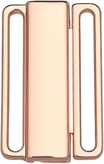 Aqxypas Broche de Metal for Traje de baño de 25 mm (1"), Cierre de Bikini, Hebilla Frontal, Conector, Accesorios for Trajes de baño, Piezas de Repuesto for Costura.(Rose Gold,25 Sets)