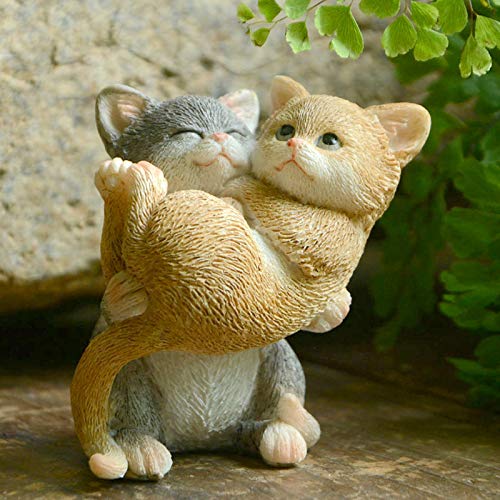 Gemmia Miniature Fairy Garden Cat Figurine- Love Book Cat Statue #TOP4