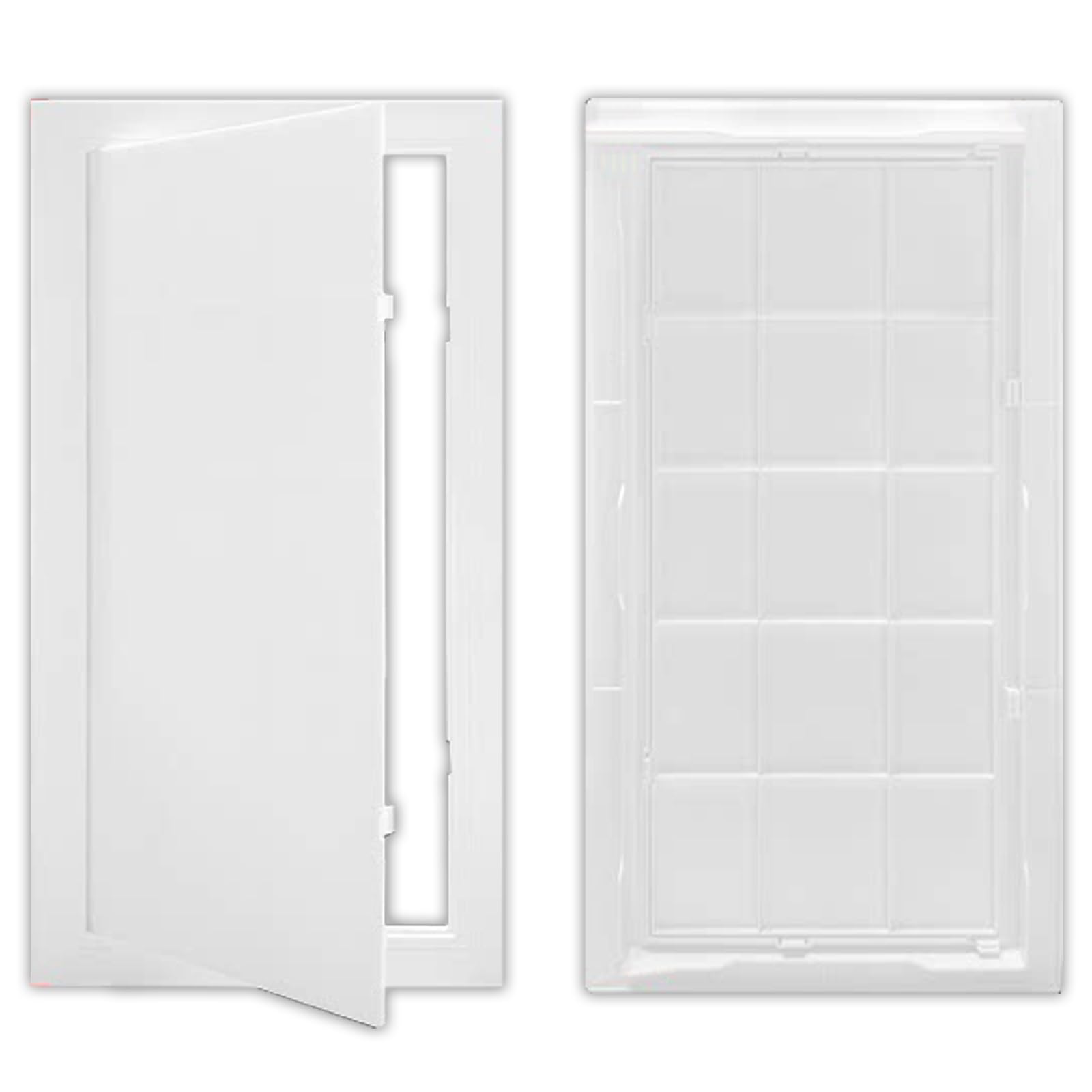 Likanglongju White 2 Pcs Access Panel For Wall And Ceiling, Inspection Door With Paintable Surface, Durable Abs Plastic, For Ceilings, Wires, And Cables(,12X15cm/4.7X5.9in)