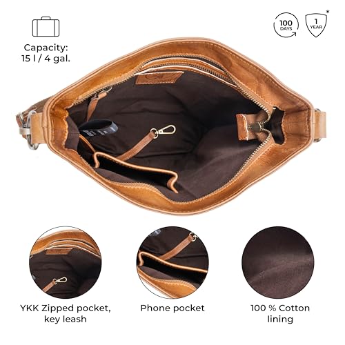 BERLINER BAGS Vintage Genuine Leather Shoulder Bag Sofia, Handbag, Crossbody Bag for Women4