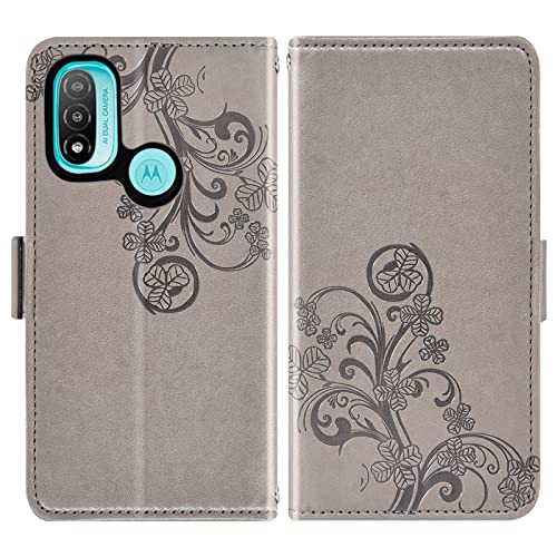 Funda Moto E40 con cristal templado resistente y portatarjetas 5