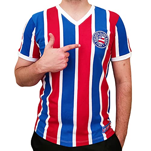 Camisa Bahia Retro 1988 Campeão Brasileiro Oficial Tamanho:M;Cor:Azul/Vermelho