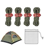 Cuerda de paracaídas de 4 mm, cuerda de paracaídas reflectante para senderismo, lona de tienda de campaña, pesca, hamaca, supervivencia, tendedero, mochilero