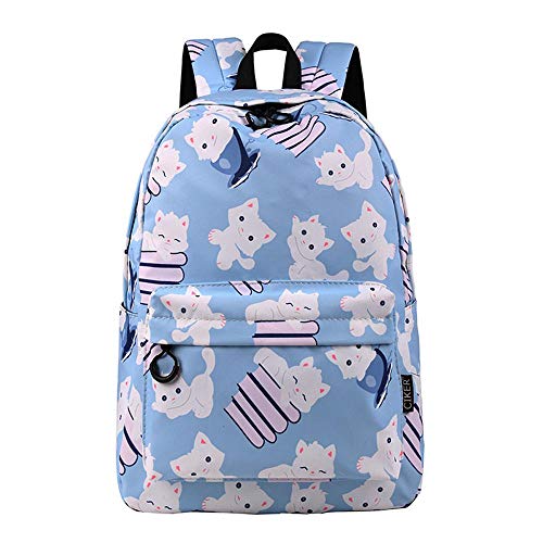 Mochila escuela primaria de gatito para evitar el desorden con compartimento de laptop