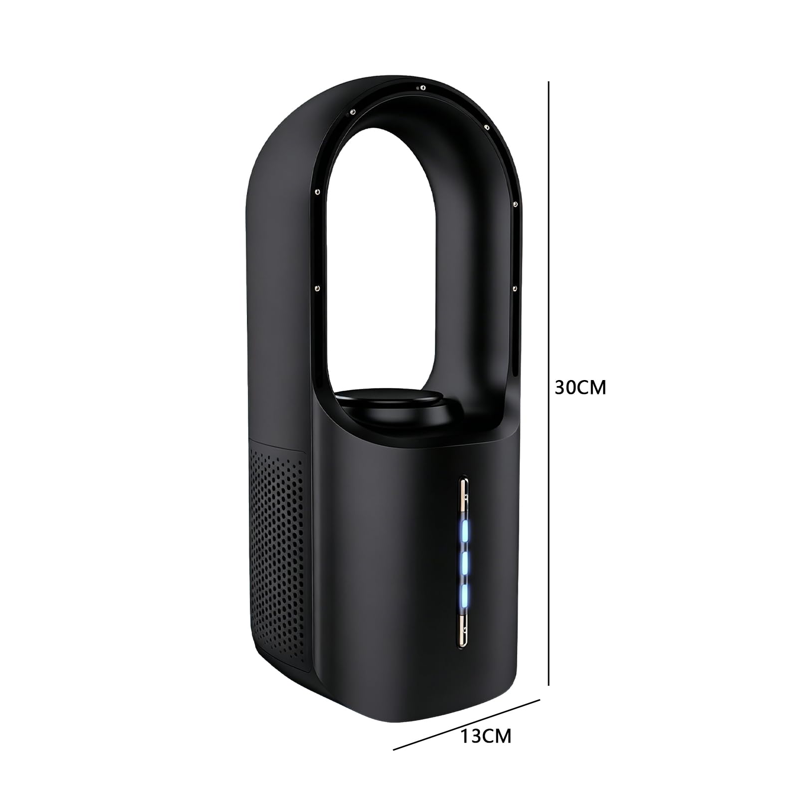 Rotorloser Turmventilator Leise mit Luftreiniger, 3 Geschwindigkeitsstufen, Touch, Aroma-Diffuser, Bladeless Fan für Zuhause