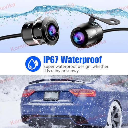 Image of AHD Backup Camera for Car 170 Degree Wide View Angle Waterproof Flush Mount