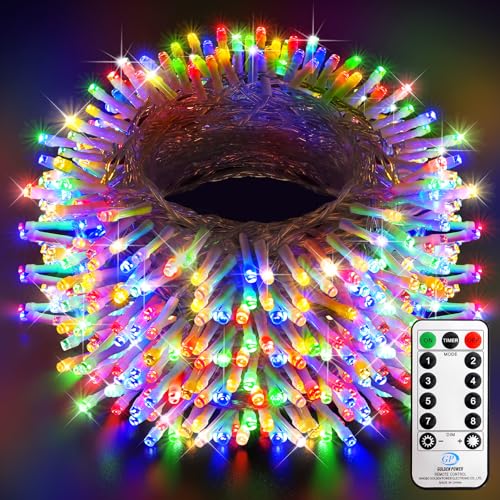 Hezbjiti Christmas String Lights Outdoor, 1000 LED 394ft 8 Lighting Modes Christmas Fairy Lights with Remote and Timer for Home, Birthday, Wedding, Party, Tree Decorations (1000 LED, Multicolor) Hezbjiti Christmas String Lights Outdoor, 1000 LED 394ft 8 Lighting Modes Christmas Fairy Lights with Remote and Timer for Home, Birthday, Wedding, Party, Tree Decorations (1000 LED, Multicolor)
