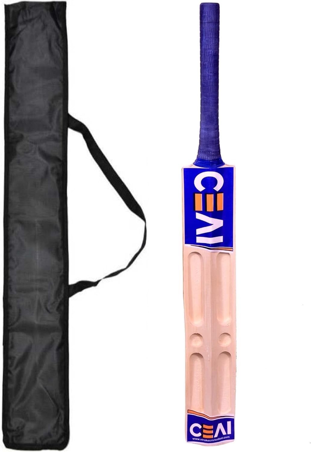 XTROKE CEAI Scoop Design Popular Willow Premium Cricket Bat with Bat Cover for Men's & Adult, Advance Play All Tennis Ball, Tournament Match (Size Full)-image-17