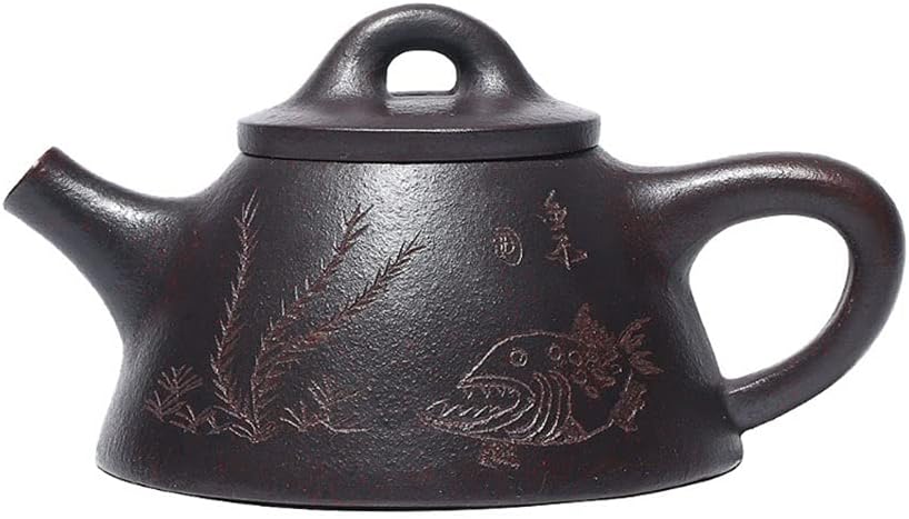 Teapot Zisha Teapot Yixing Top Grade Purple Clay Teapot Firewood Kiln Handwork Engraved Kettle Kung Fu Tea Set Household Kettle Pottery Teapot