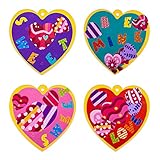 WaaHome Valentines Heart Craft Kits with 30 Heart Cards, Heart Stickers and Letter Stickers...
