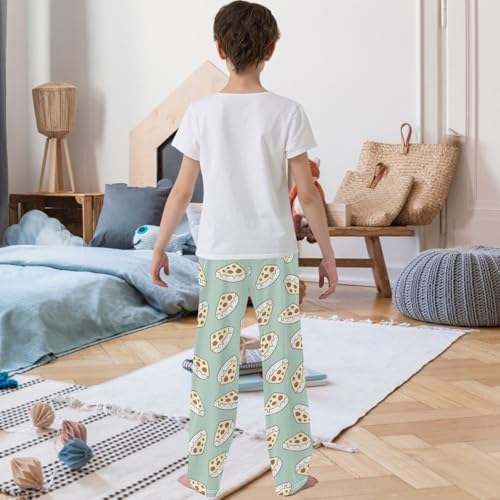 Boy's Pants Pizza Slice Jogger Pants Elastic Waist Long Bottoms Trousers with Pockets 6-14 Years3