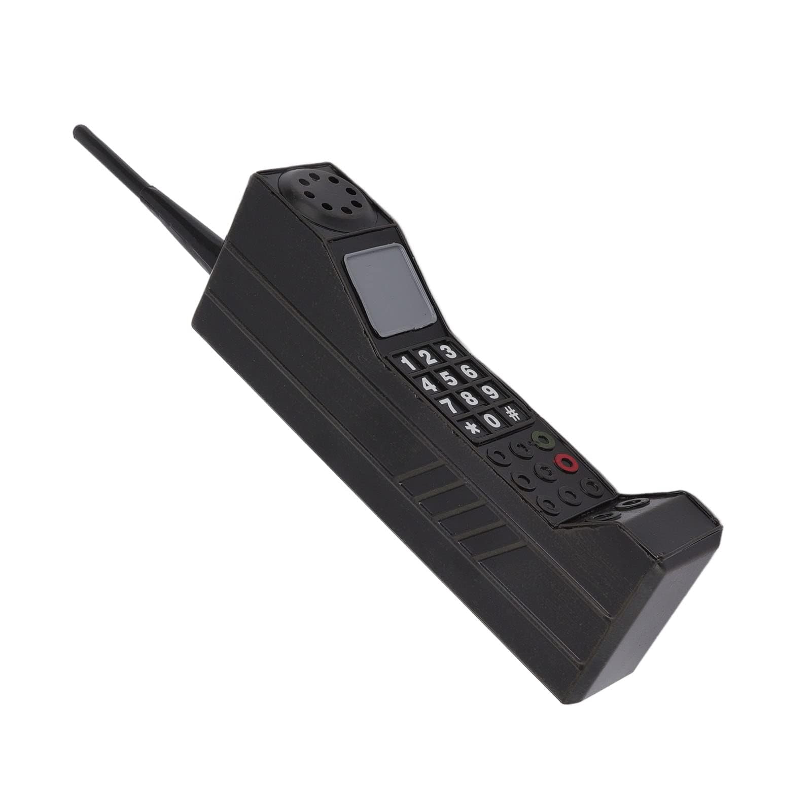 Retro telefon komórkowy wzór telefonu komórkowego, symulacja retro ceglany ornament na telefon komórkowy rekwizyty fotograficzne ozdoby do dekoracji (czarny)