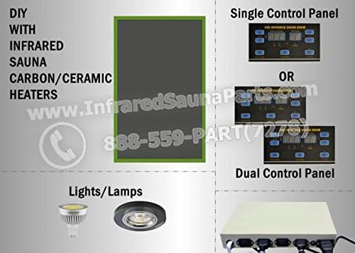 DIY Infrared Sauna Kit in ZERO EMF Organic Ceramic & Carbon Heaters - 8400 Watts