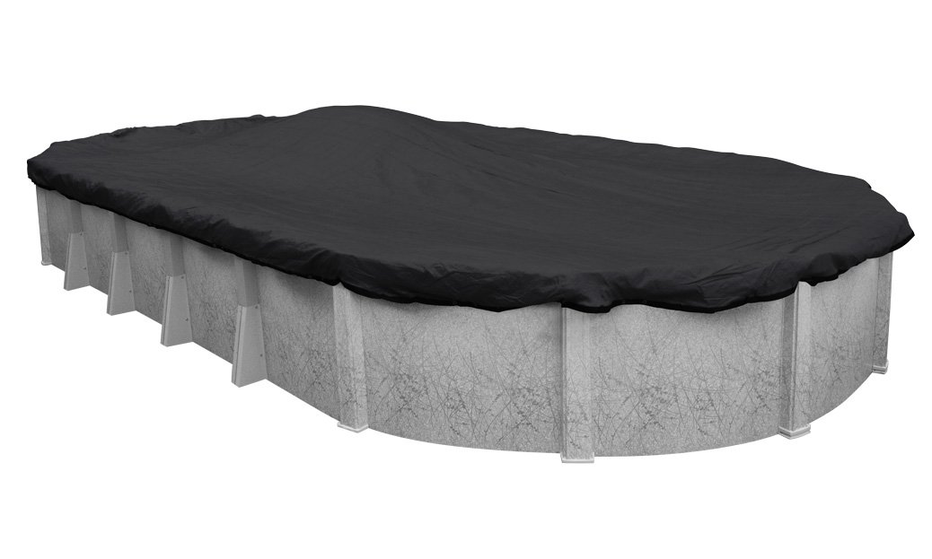 Pool Mate Black Mesh Winterabdeckung Für Runde Aufstellpools - 15 Fuß Durchmesser, Schwarzes Mesh, Inkl. Kabel & Winde, 10 Jahre Garantie