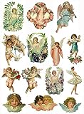 Victorian Vintage Angels and Cupids Collage Sheet 8.5 x 11