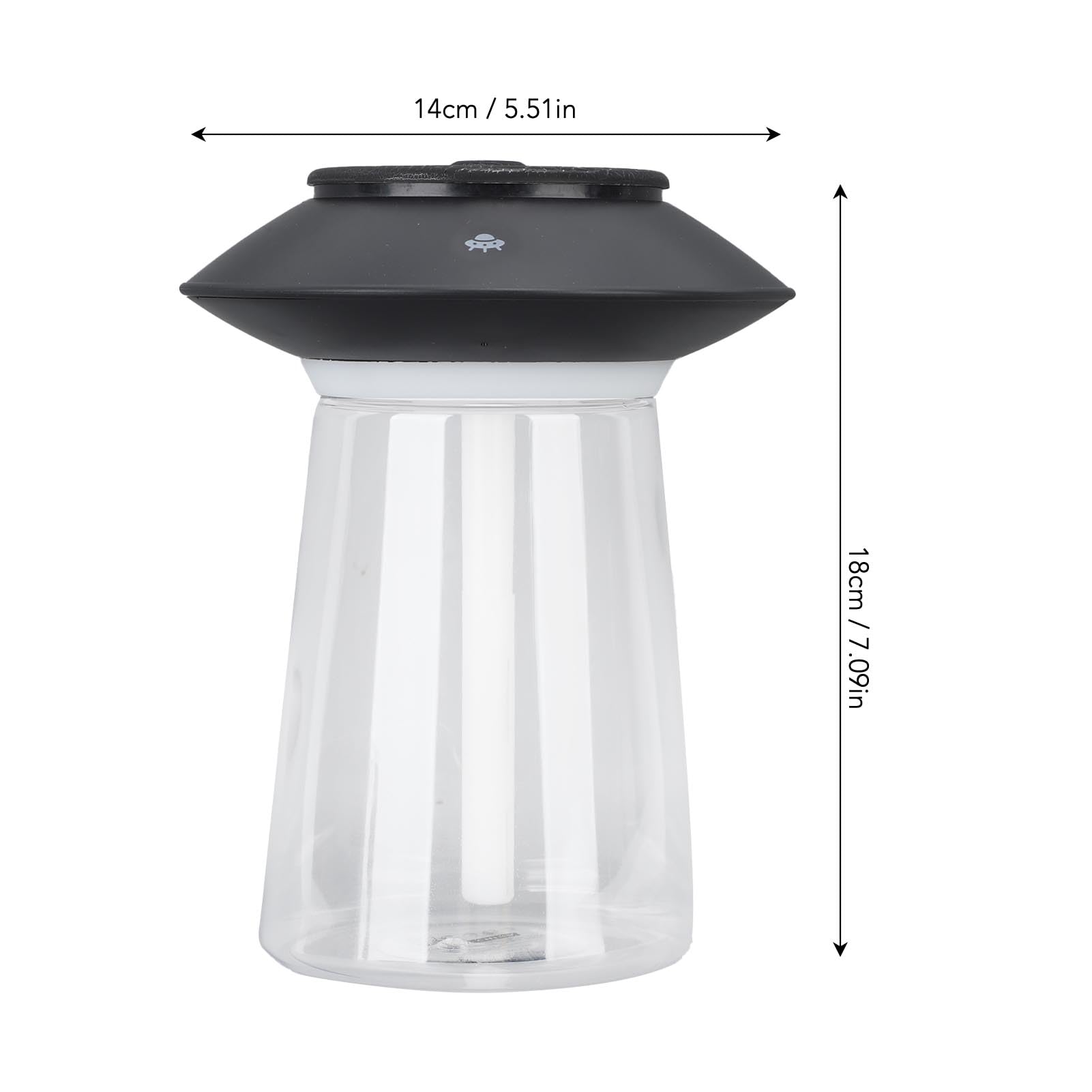 Chrees Difusor de Aceites Esenciales, Humidificador de Recargable Portátil, Nebulización Fina para Dormitorio, Sala de Estar, 760ml (Negro)