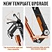 Carabiner Multitool with Pocket Knives, EDC Carabiners, Serrated Knife, Rope Cutter, Screwdriver, Can Bottle Opener, Ruler, Folding Knife for Camping Hiking, Multitool Survival Gear (Orange)
