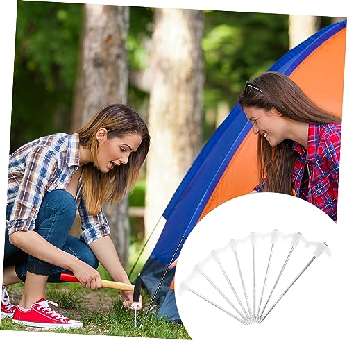 Estacas para tiendas de campaña de alta compresión pack de 8 piquetas para jardín y camping 4